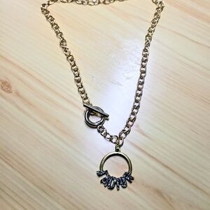 Elegant Gold Chain Necklace with Silver Accents